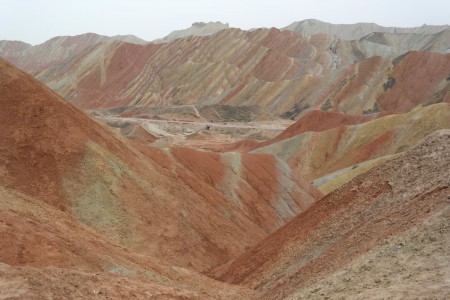 Cet endroit existe: Danxia Geological Park, Zhangye, Chine